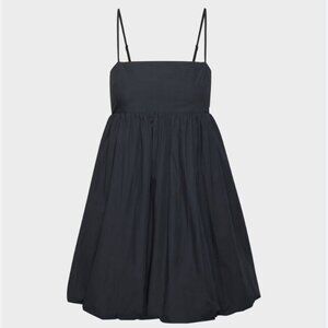 Aritzia Sunday Best Elio Poplin Babydoll Bubble Dress Black Size XL